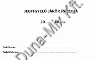 Jégfigyelő járőr naplója (20 lapos) 1
